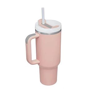 40 Oz Vacuum Tumbler W/ Handle and Straw