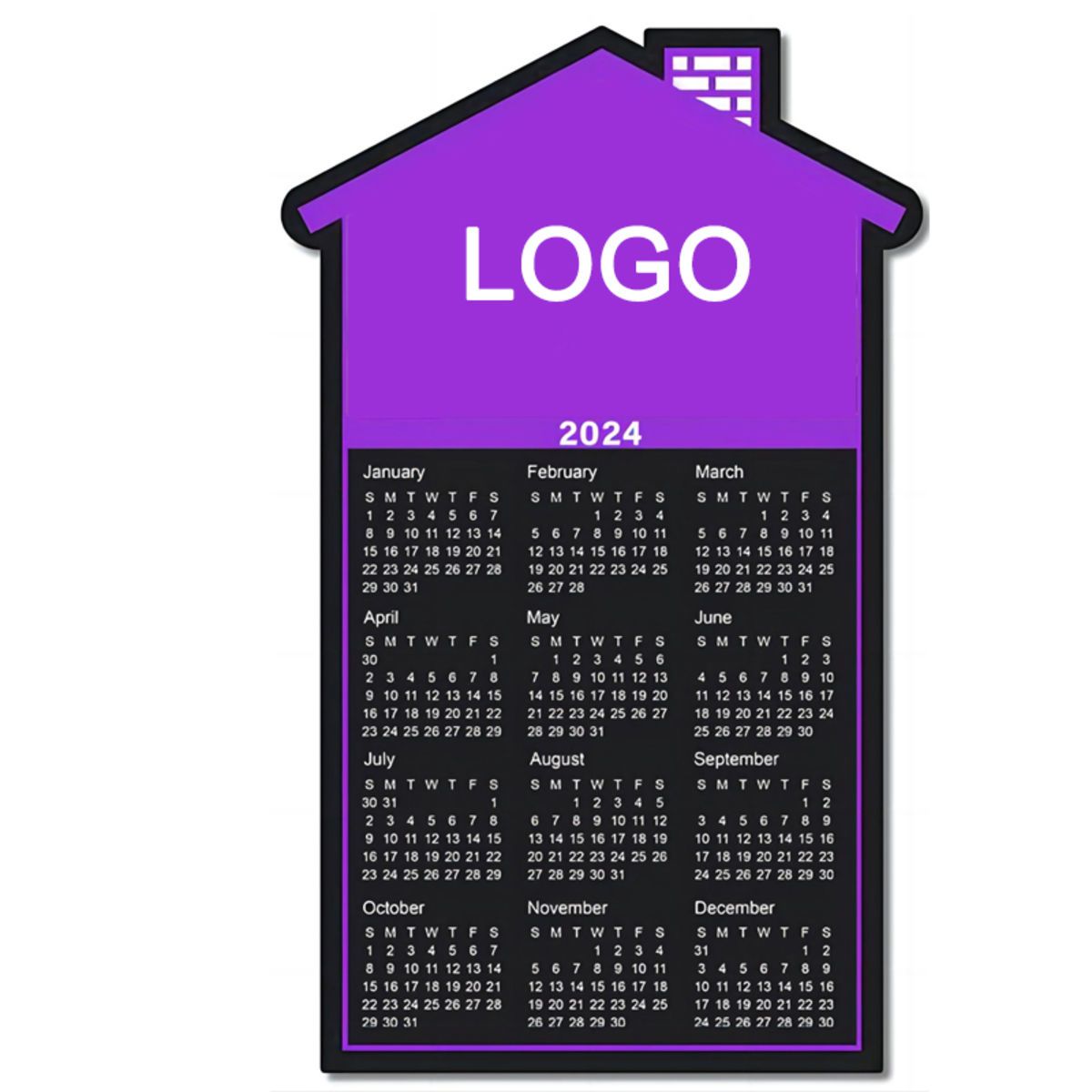 Custom House Shape Calendars(3.75" x 6.12")