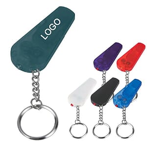 2 3/8" L Whistle W/ LED Light & Key Chains