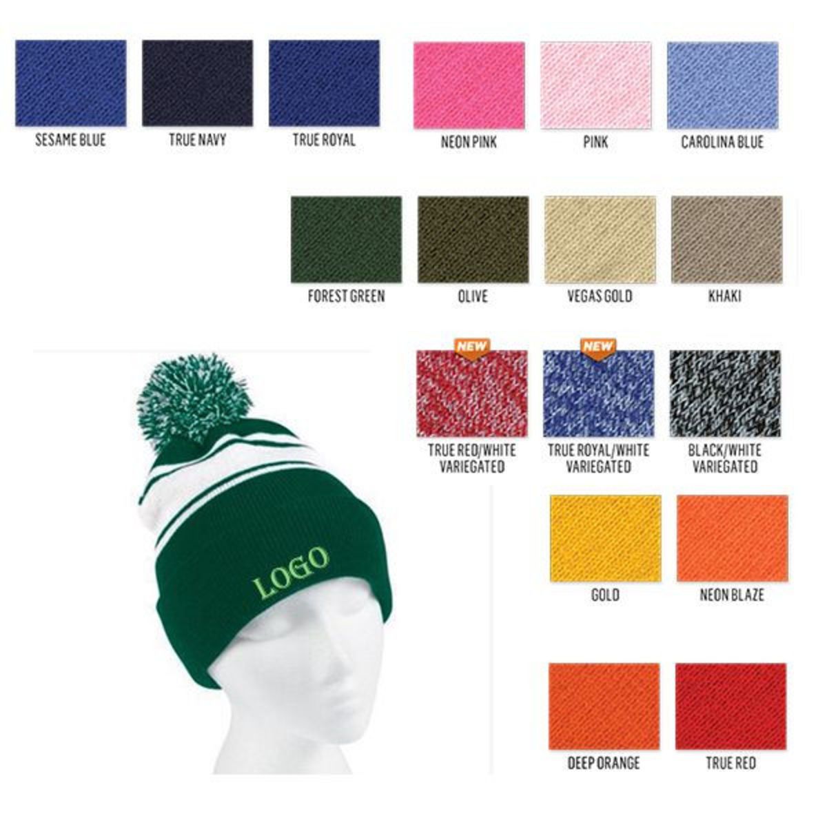 Knit Pom Beanie W/ Cuff