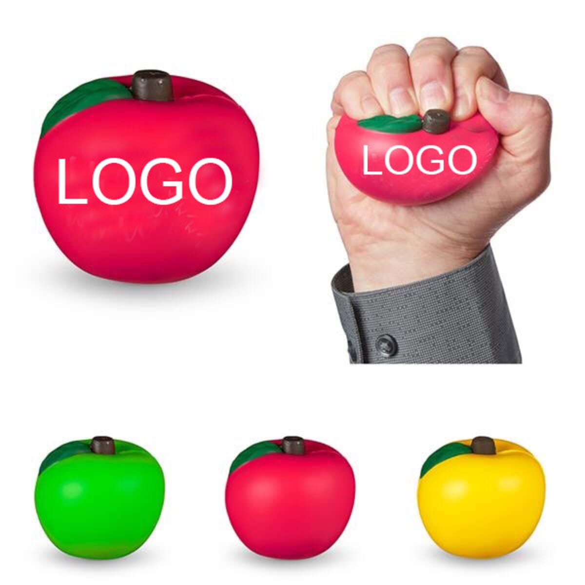 2 3/4" Apple Stress Reliever Ball