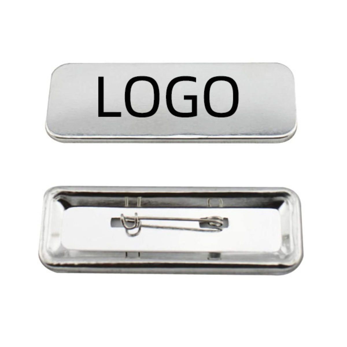 2 3/4" Rectangular Button Badge
