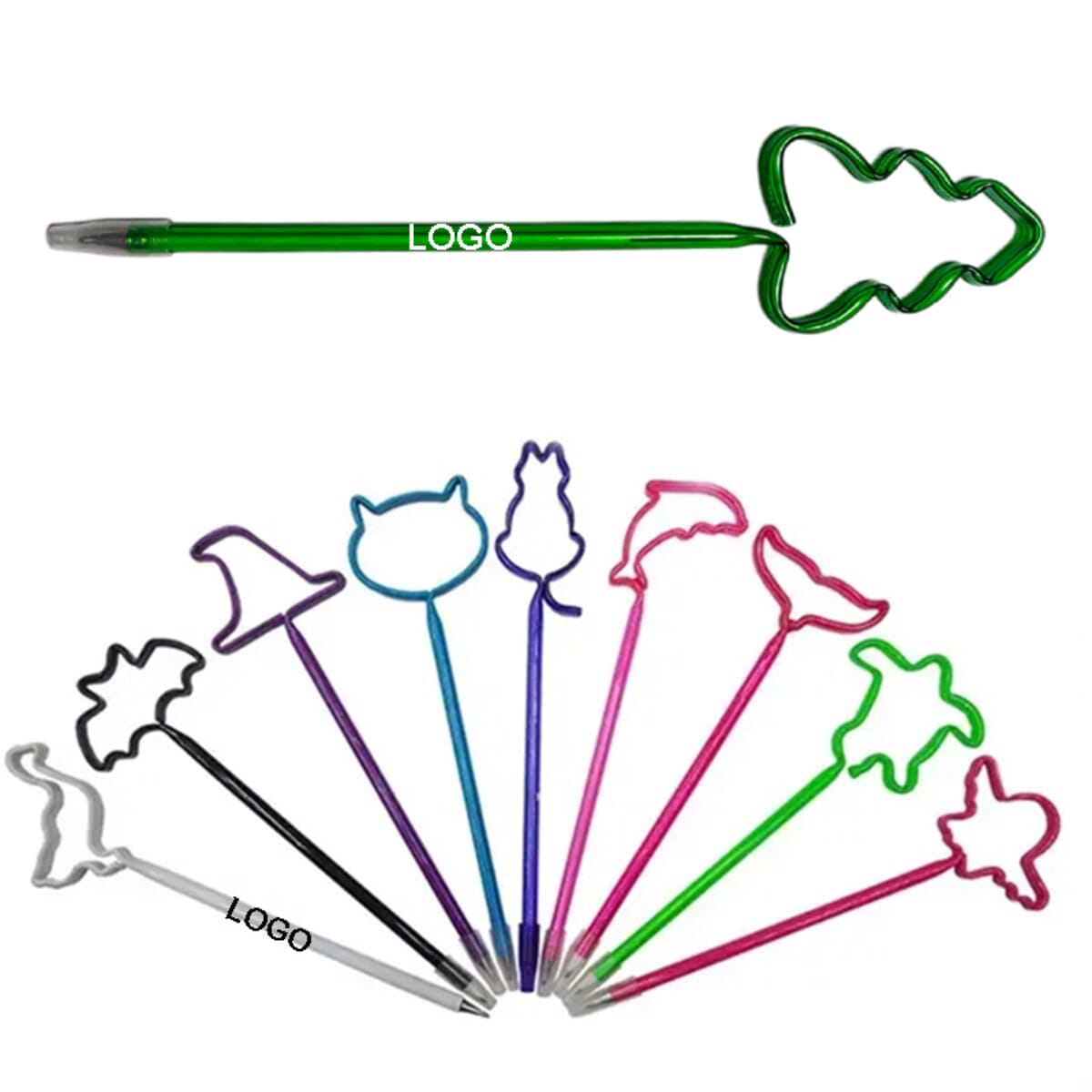 Different Shaped Plastic Bent Pen