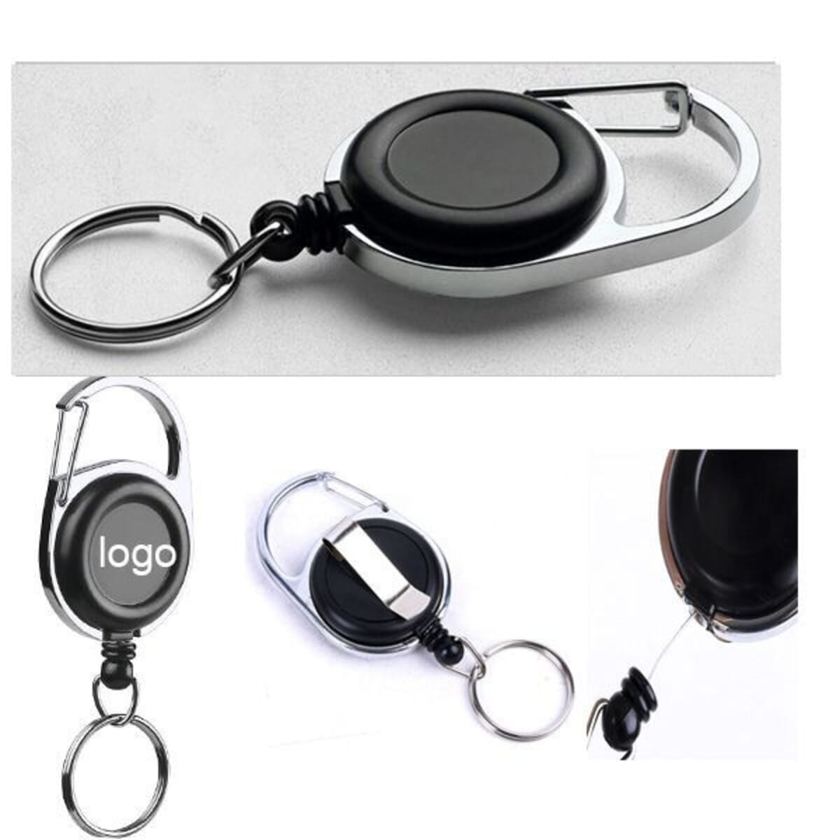 Custom Badge Reels W/ Belt Clip & Carabiner