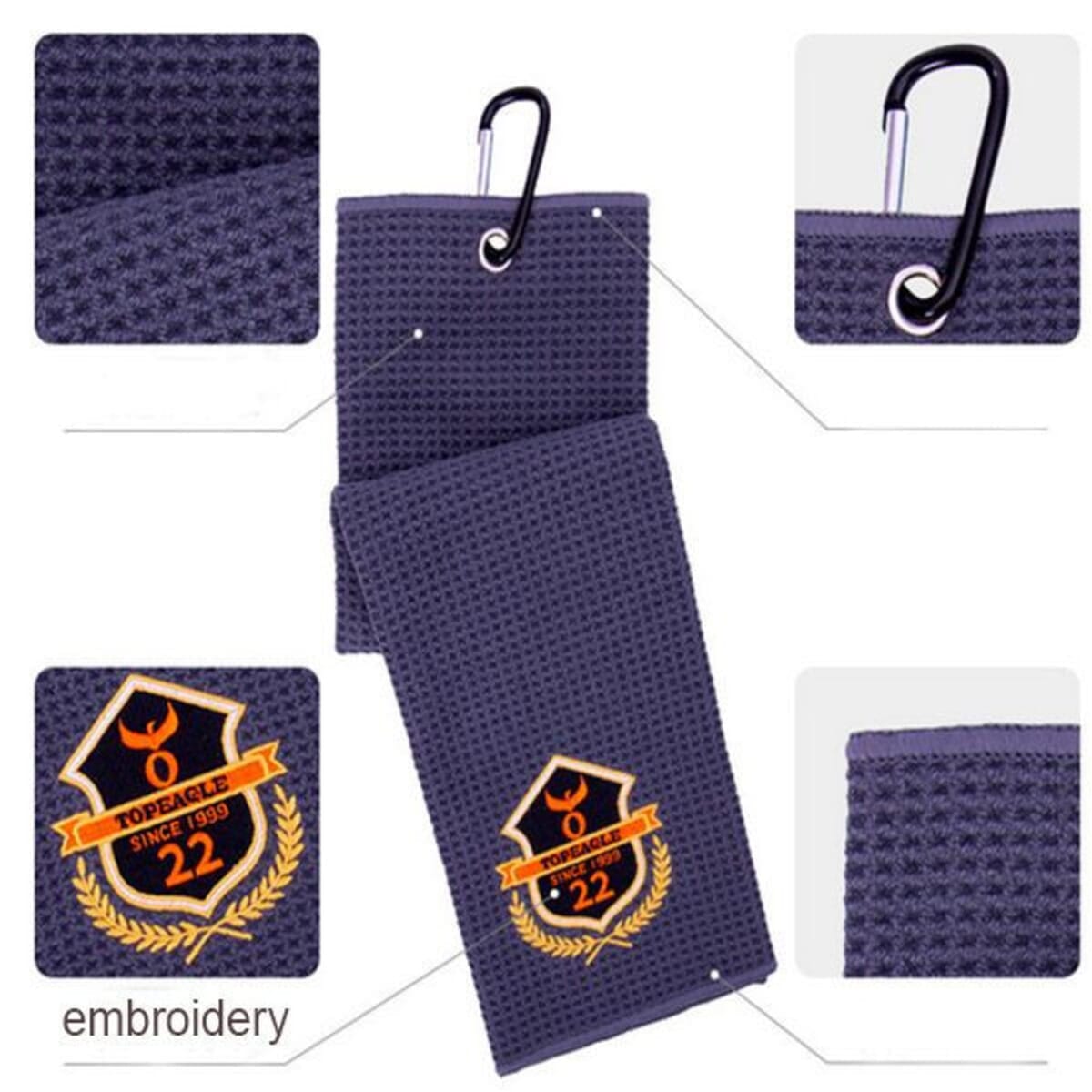 Golf Towel W/ Grommet & Carabiner