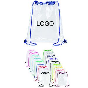 Clear PVC Drawstring Backpack(1 color imprint)
