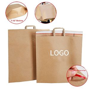 Easy Tear Open Paper Bag W/ Flat Handles