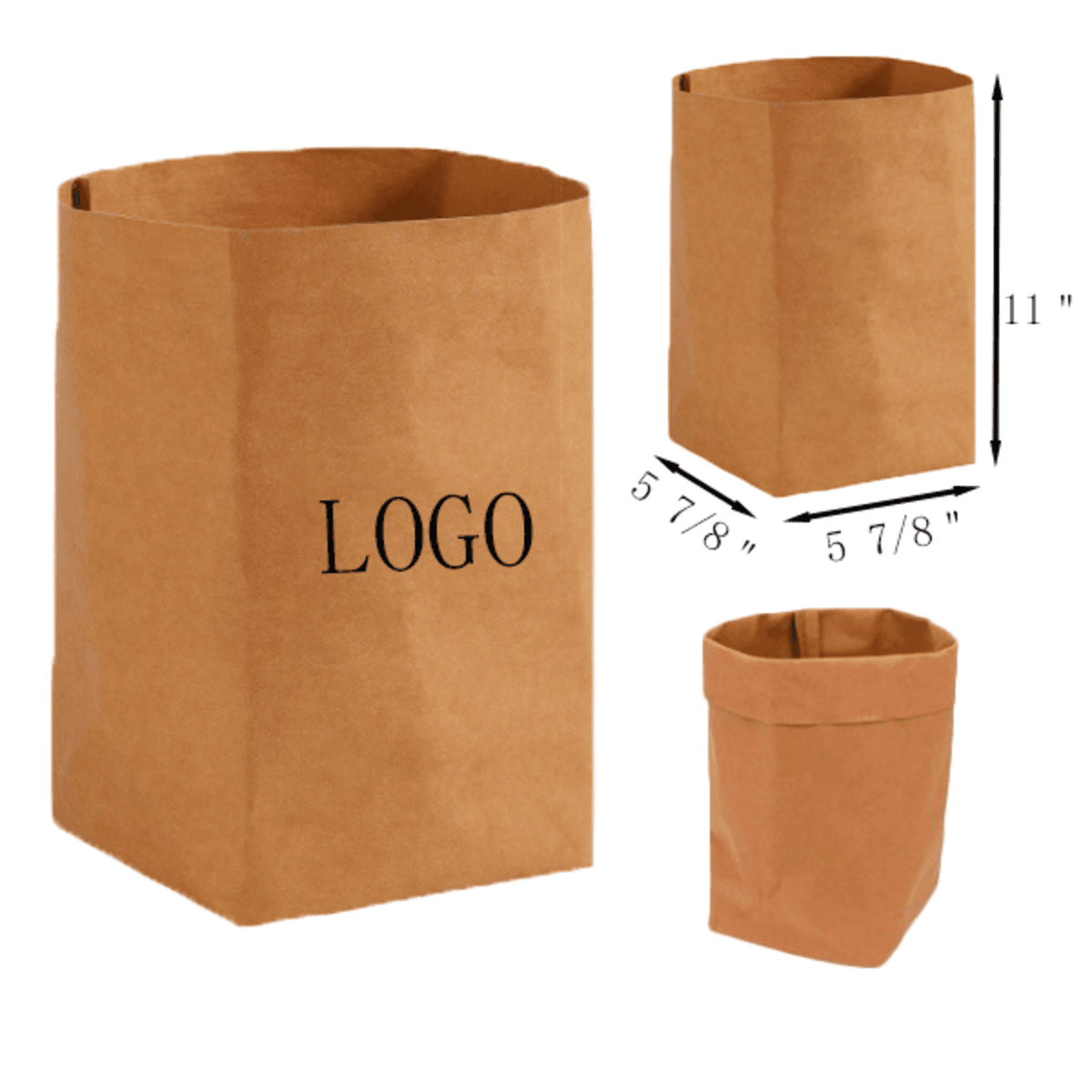 Washable Kraft Paper Storage Bag