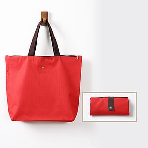 Foldable Zipper Shopping Tote Bag