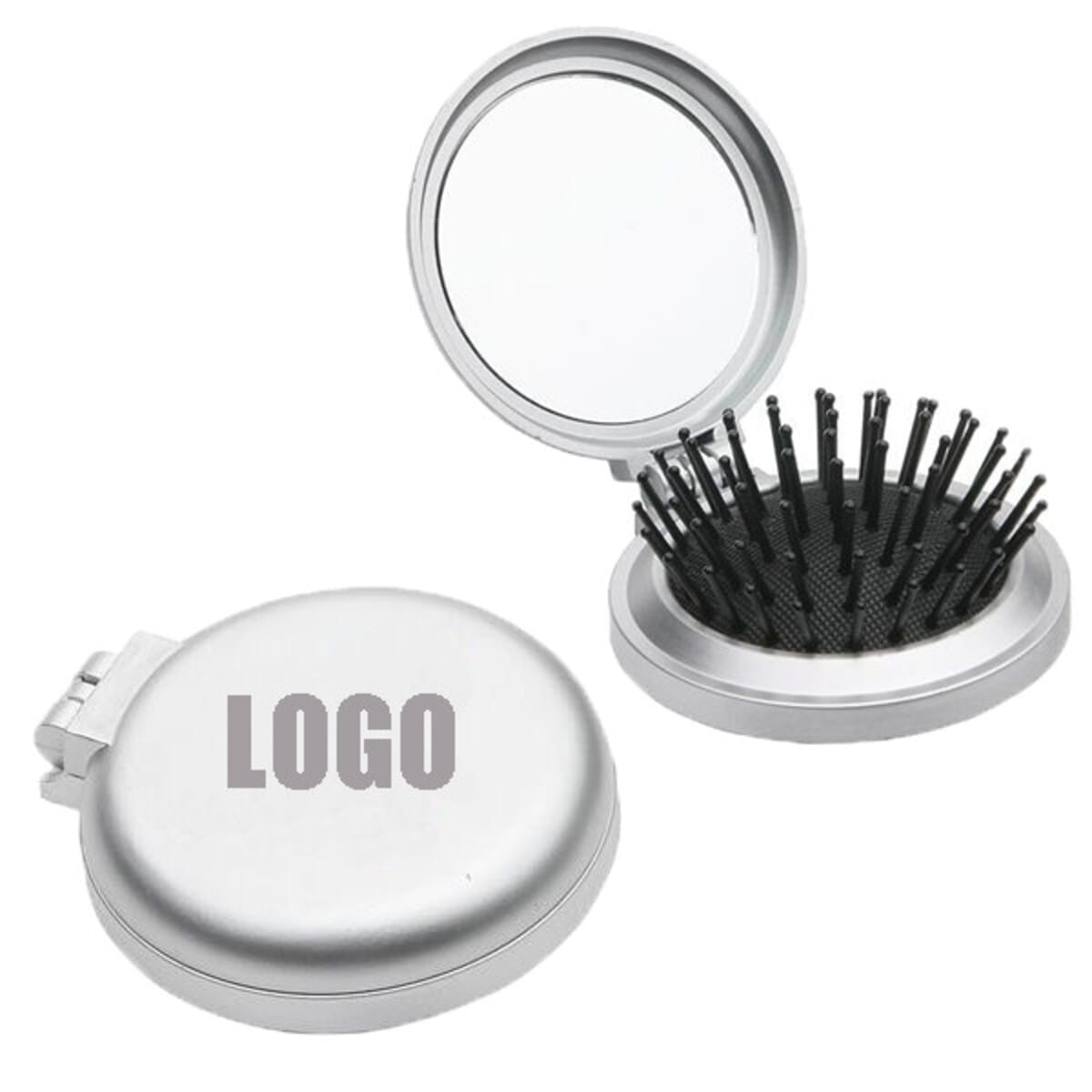 Travel Disk Brush & Mirror