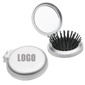 Travel Disk Brush & Mirror