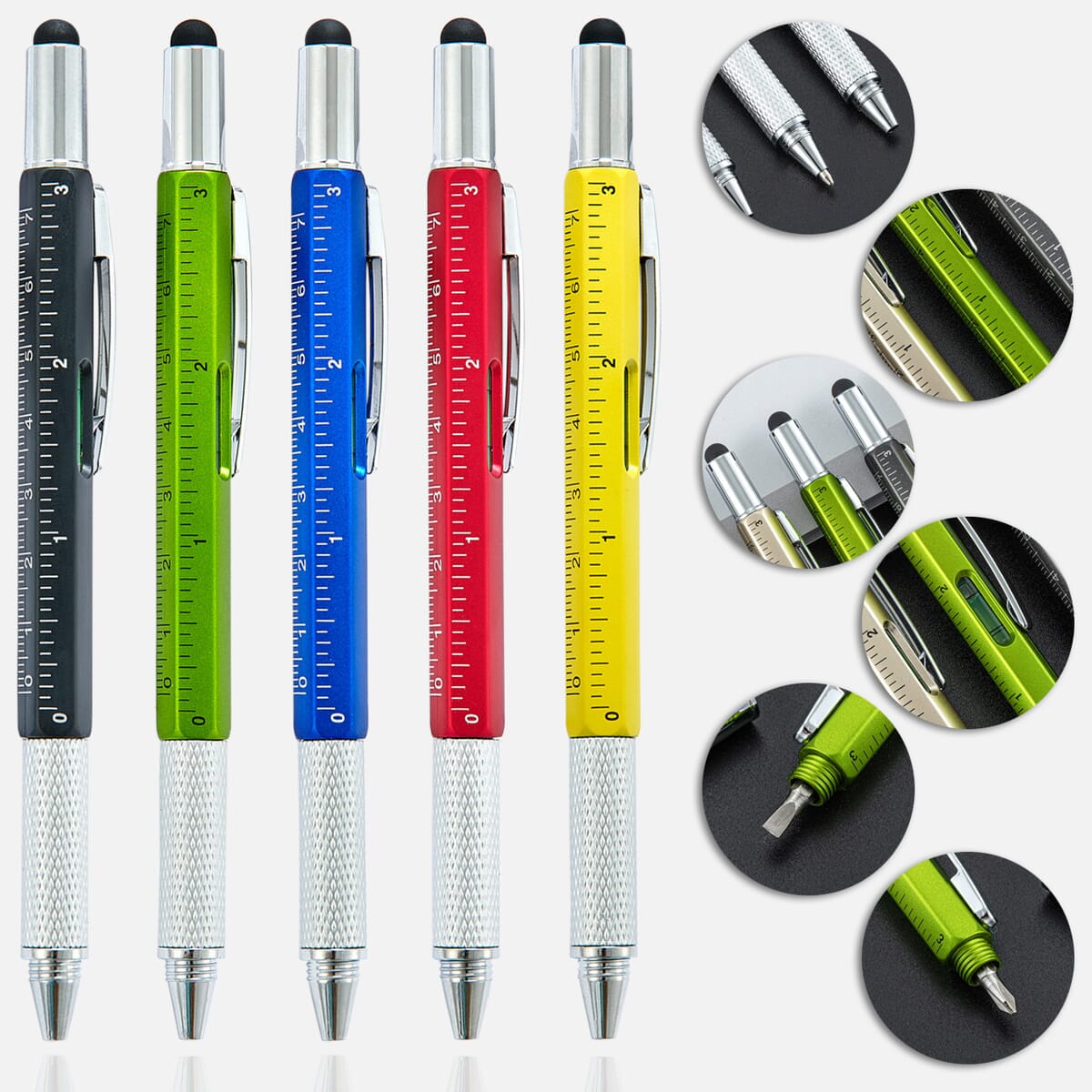 Plastic 6 In 1 Stylus Ballpoint Pen