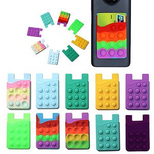Popper Stress Reliever Silicone Phone Wallet