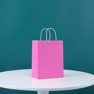 Large Size Kraft Paper Shopper Tote bags(10 1/4"* 4 3/4"* 13")