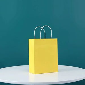 Large Size Kraft Paper Shopper Tote bags(10 1/4"* 4 3/4"* 13")