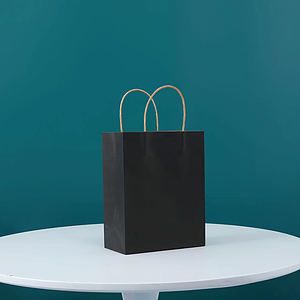 Large Size Kraft Paper Shopper Tote bags(10 1/4"* 4 3/4"* 13")