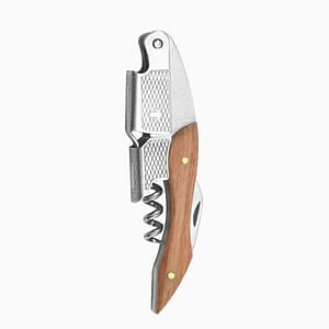 3 In 1 Multipurpose Wine Opener W/ Wood Handle