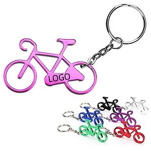 Bicycle Shaped Bottle Opener W Key Chain