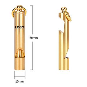 Brass Bottle Opener W/ Whistle