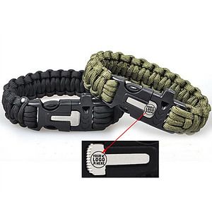 Outdoor Survival Bracelet W Flint