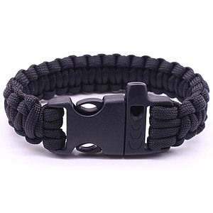 Survival Paracord Bracelet W Whistle