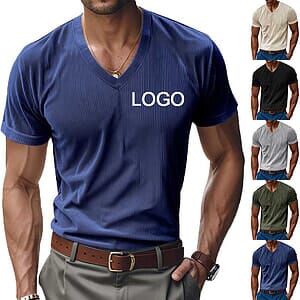 Men's V Neck Summer Casual T-Shirt