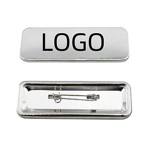 2 3/4" Rectangular Button Badge