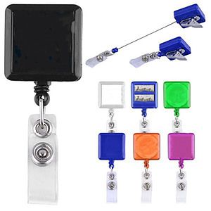 Square Shaped Retractable Badge Holder