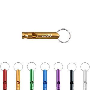 Aluminum Tubular Whistle W/ Key Ring