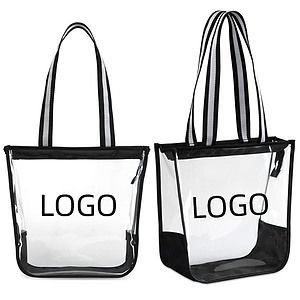 Zippered Clear Tote Bag