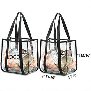 Clear Tote Bag W Dual Reinforced Handles