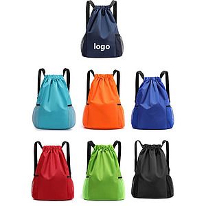 Big Drawstring Backpack W/ Double Mesh pockets