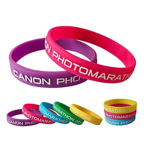 1/2" Embossed & Ink Filled Silicone Bracelets