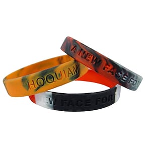 1/2" Debossed & Swirled Silicone Bracelets