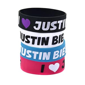 1" Debossed And Color Filled Silicone Bracelets