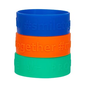 1" Embossed Silicone Bracelets