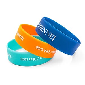 1" Screen Printed Silicone Bracelets