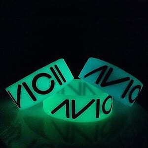 1" Debossed & Glow In The Dark Silicone Bracelets