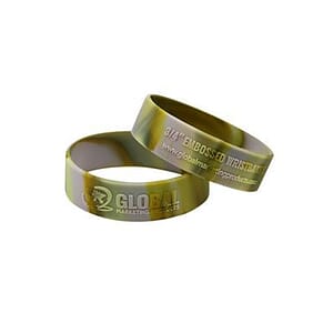 1" Embossed & Swirled Silicone Bracelets