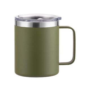 12 oz Stainless Steel Tumbler W/ Lid & Handle
