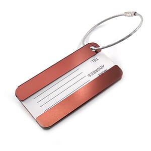 Aluminium Alloy Luggage Tag W/ Keyring