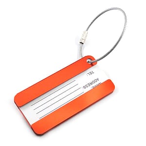 Aluminium Alloy Luggage Tag W/ Keyring