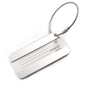 Aluminium Alloy Luggage Tag W/ Keyring