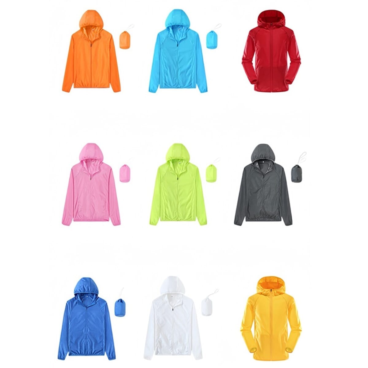 Hooded Sun Protection Clothing W/ Pouch