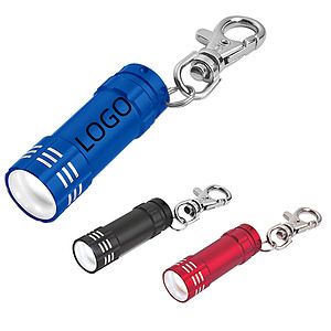 Mini Aluminum LED Flashlight W Keychain