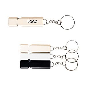 Aluminum Alloy Patrol Whistle W Keyring
