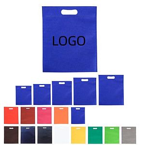 Reusable Non-Woven Bag W/ Die Cut Handles (15 3/4" W x 19 11/16" H)
