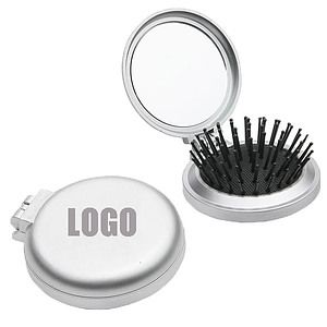 Travel Disk Brush & Mirror