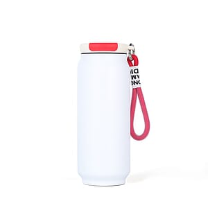 17 oz Can-Shaped Insulated Water Bottle W/ Handle Strap