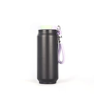 17 oz Can-Shaped Insulated Water Bottle W/ Handle Strap